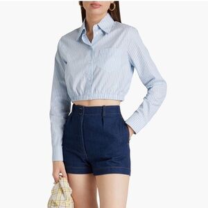 Maje Blue Striped Blouse